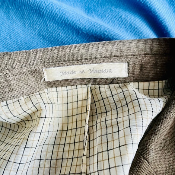 VTG LAUREN RALPH LAUREN SIZE 46R LIGHT BROWN FAUX SUEDE MEN'S SPORT COAT - Picture 10 of 12